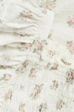 Blomstrete jumpsuit med volanger