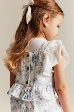 Blomstrete jumpsuit med volang