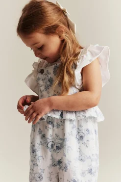Blomstrete jumpsuit med volang