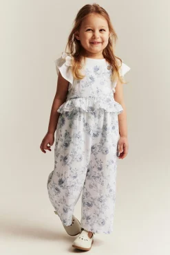 Blomstrete jumpsuit med volang