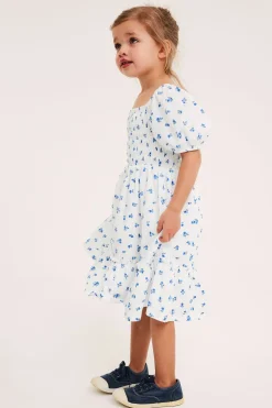 Blomstrete kjole i jersey