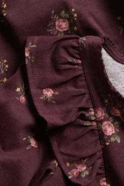 Blomstrete kjole med volanger