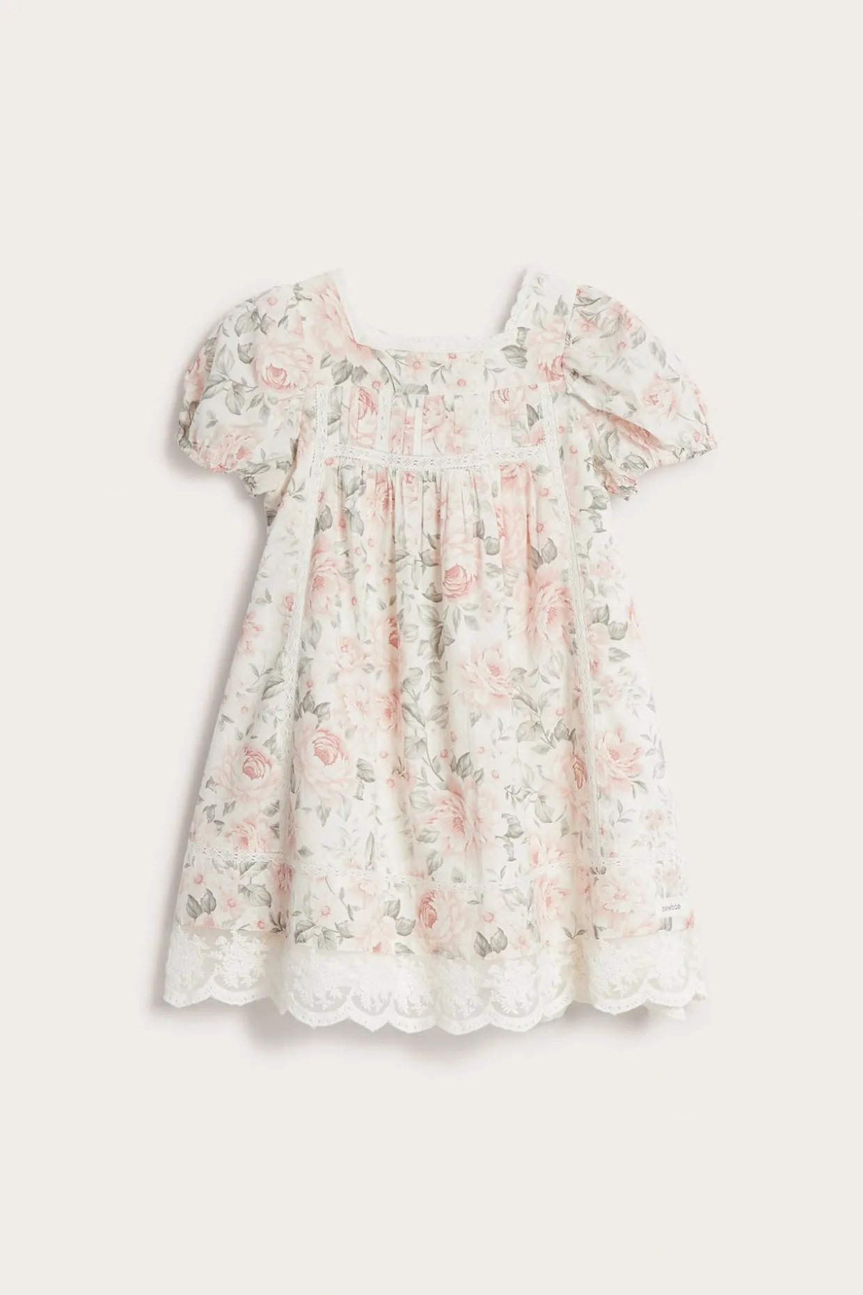 Blomstrete kortermet kjole