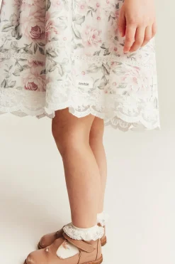 Blomstrete kortermet kjole