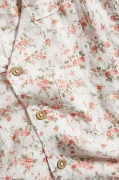 Blomstrete kortermet skjorte | Hvit | Barn | Newbie