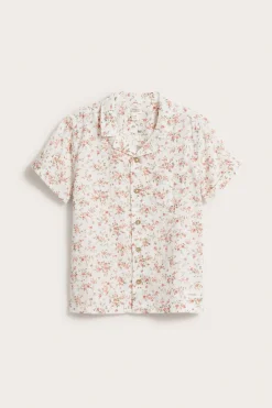 Blomstrete kortermet skjorte | Hvit | Barn | Newbie