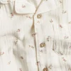 Blomstrete kortermet skjorte | Beige | Barn | Newbie