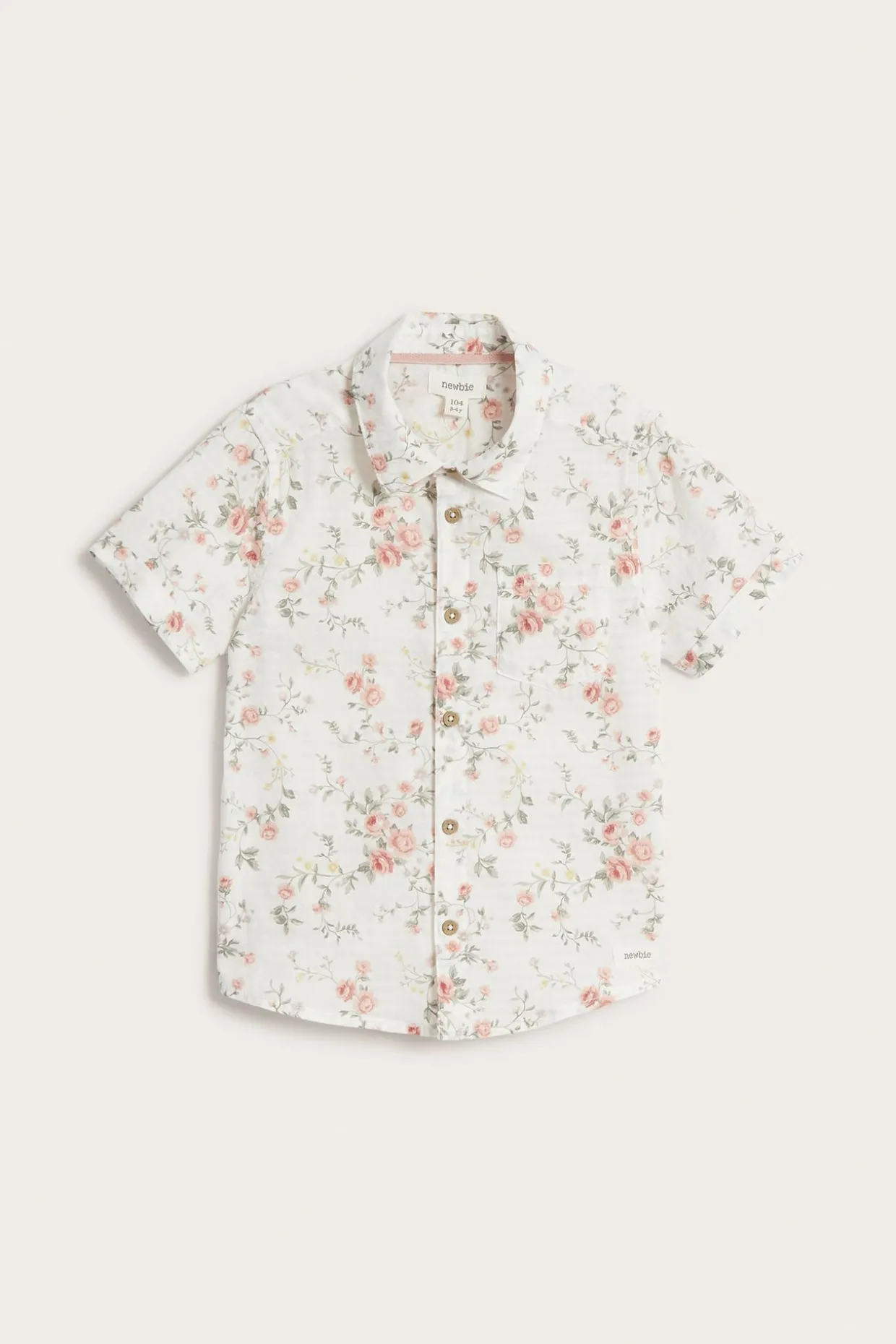 Blomstrete kortermet skjorte