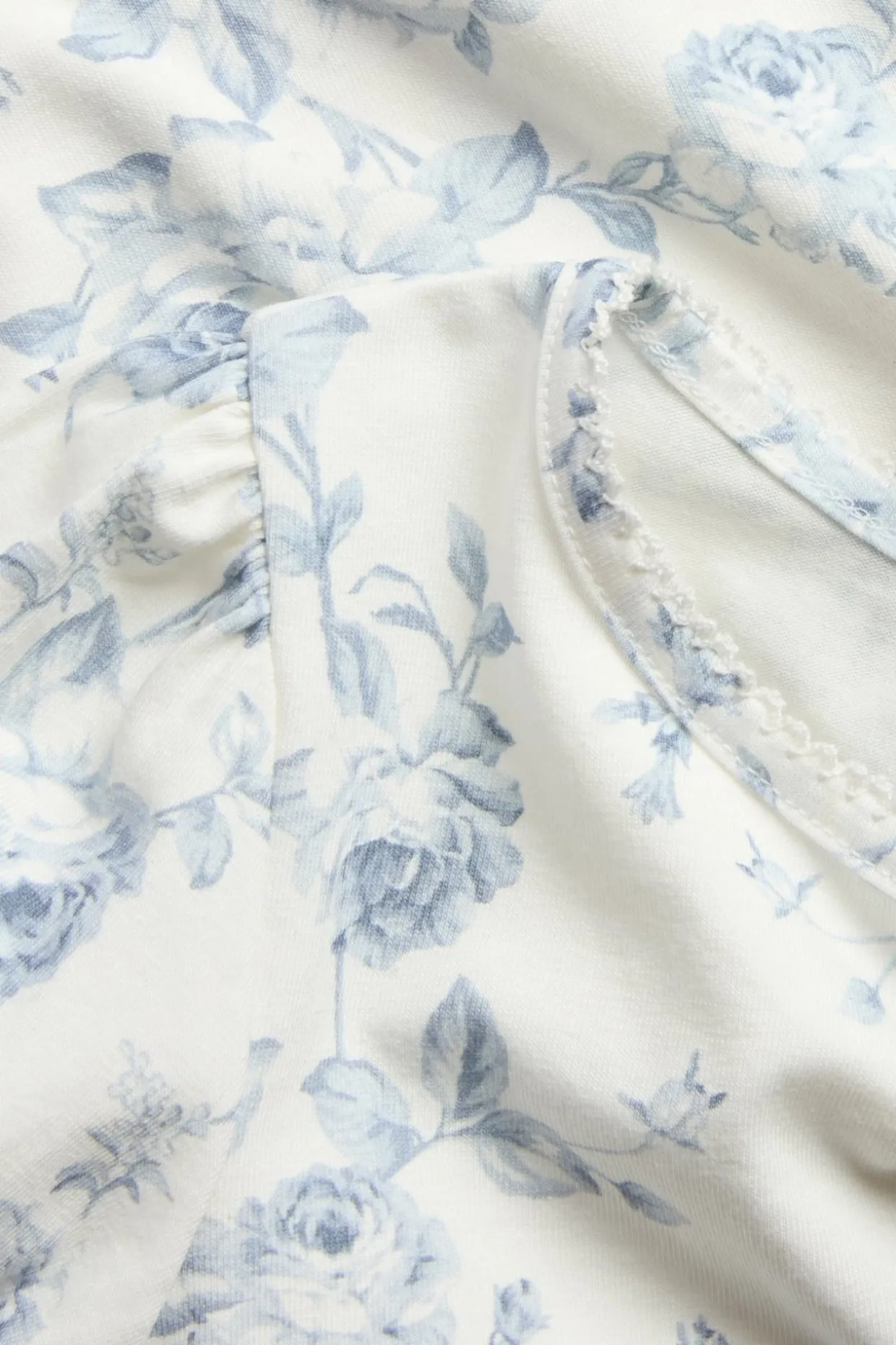 Blomstrete kortermet topp