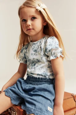 Blomstrete kortermet topp