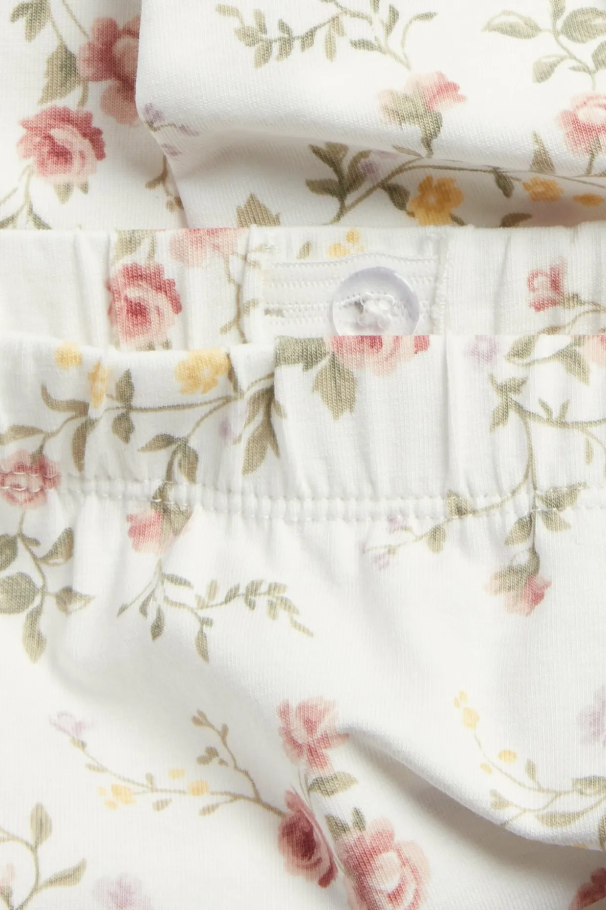Blomstrete leggings med blonder