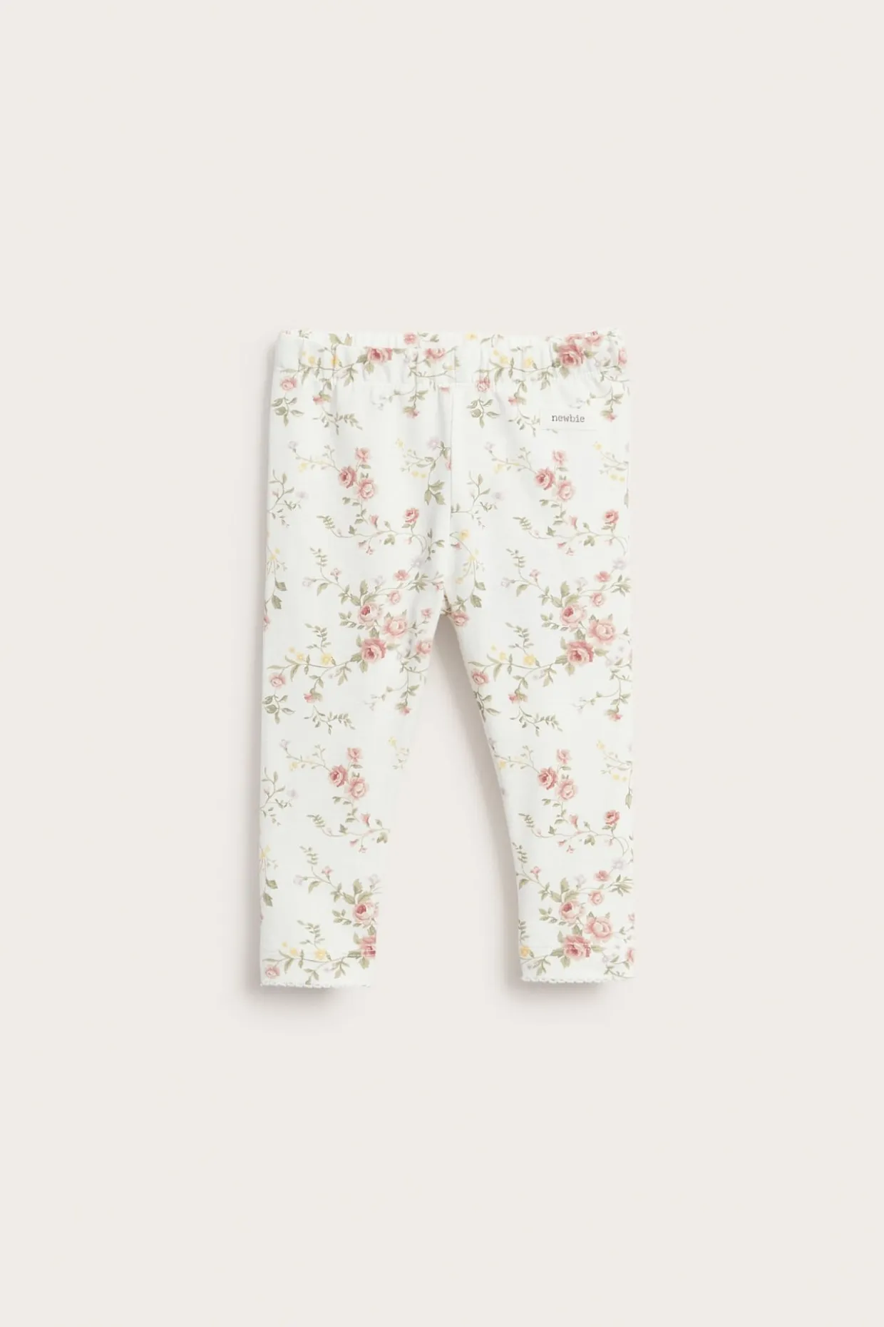 Blomstrete leggings med volanger