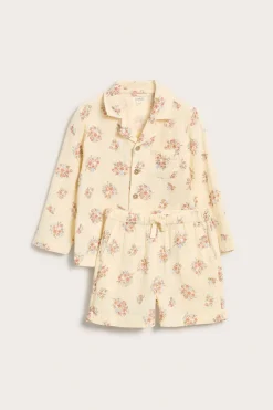 Blomstrete pyjamas | Lysegul | Barn | Newbie