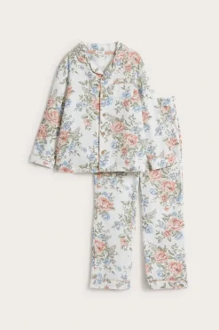 Blomstrete pyjamas | Offwhite | Barn | Newbie