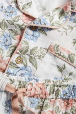 Blomstrete pyjamas | Offwhite | Barn | Newbie