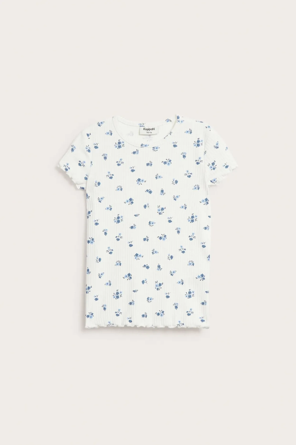 Blomstrete ribbestrikket topp