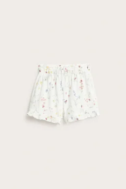 Blomstrete shorts i jersey