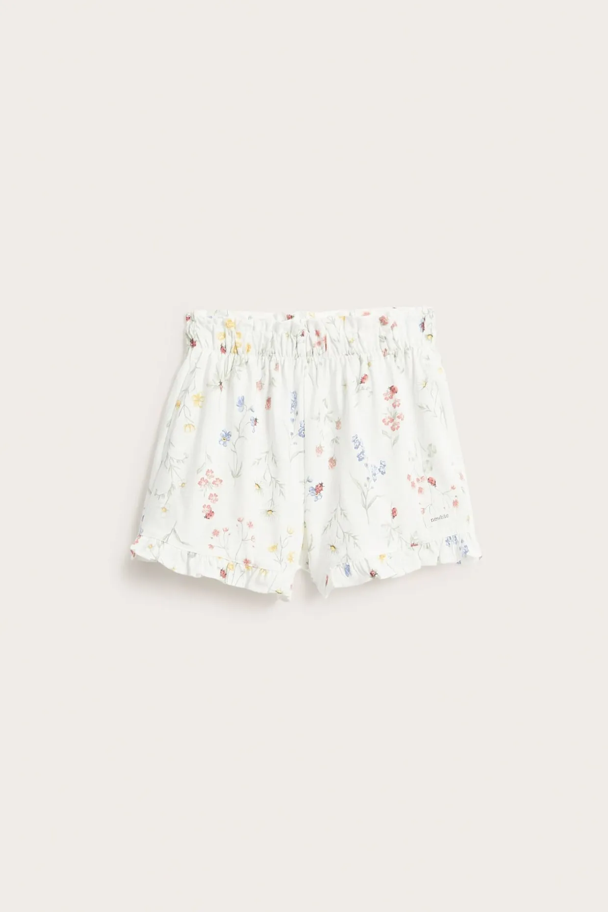 Blomstrete shorts i jersey