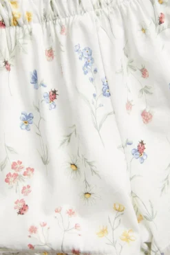 Blomstrete shorts i jersey
