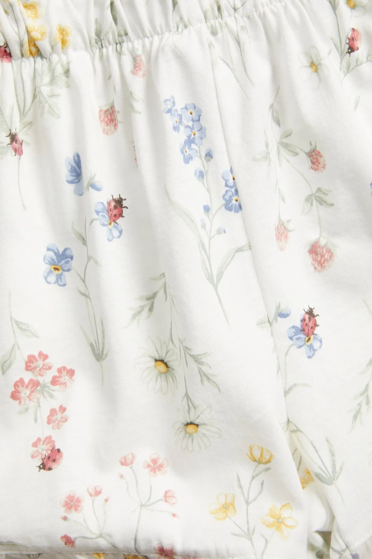 Blomstrete shorts i jersey