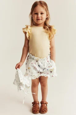 Blomstrete shorts i jersey
