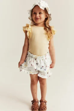 Blomstrete shorts i jersey