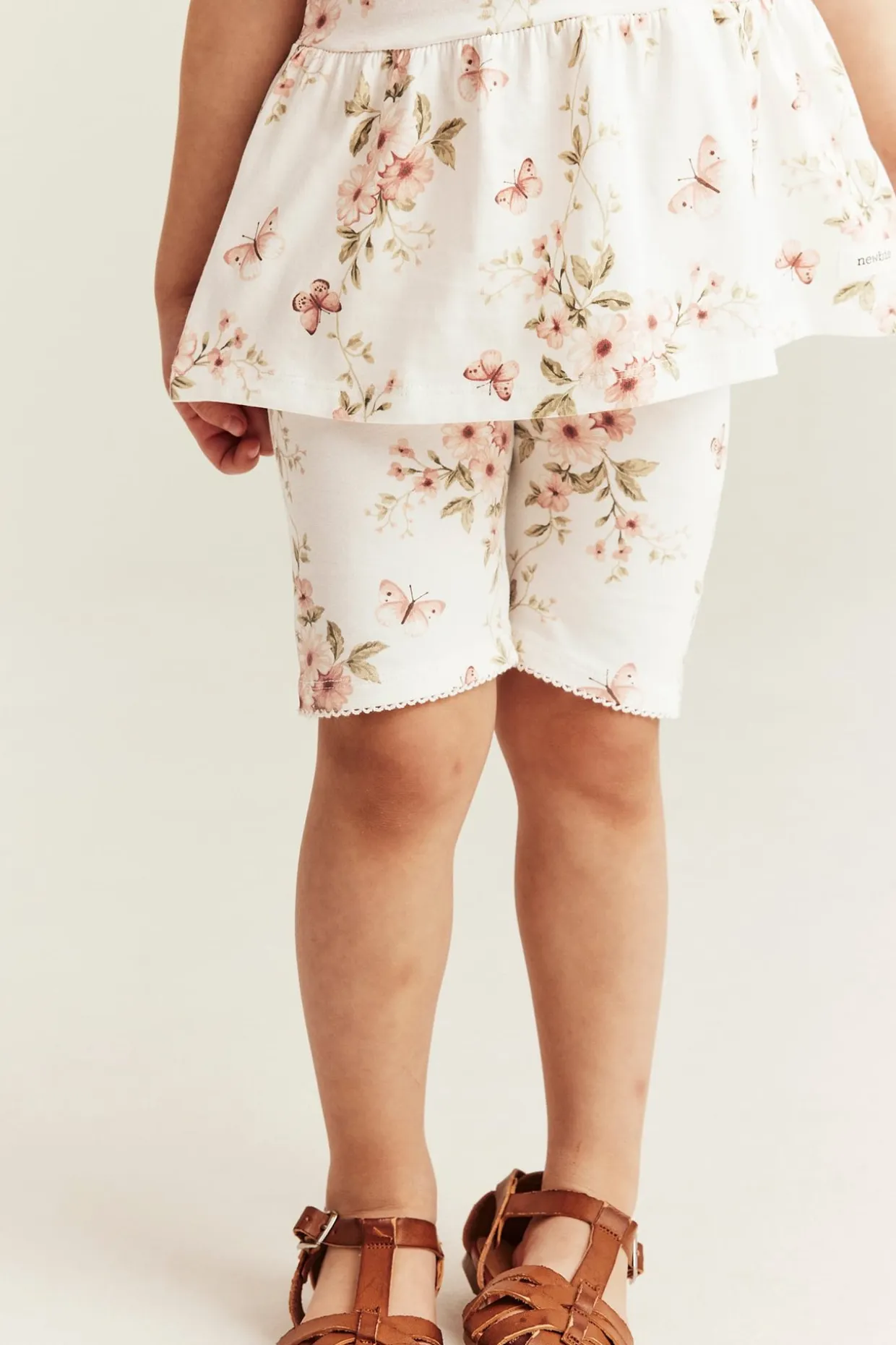 Blomstrete sykkelbukse