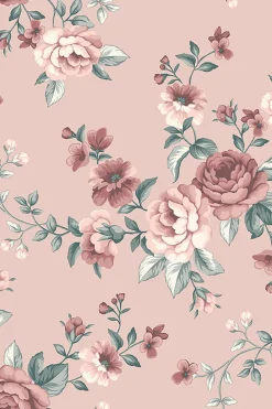Blomstrete tapet | Lyserosa | Baby | Newbie