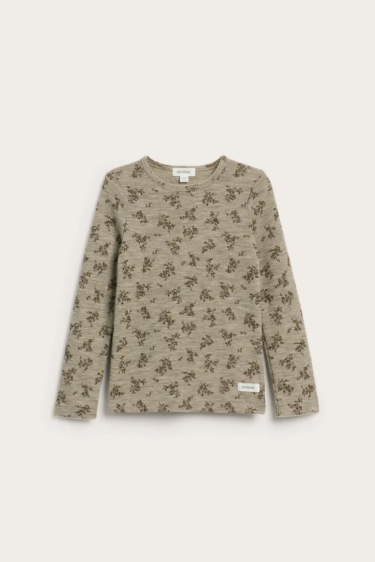 Blomstrete topp i merinoull