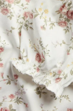 Blomstrete topp med puffermer