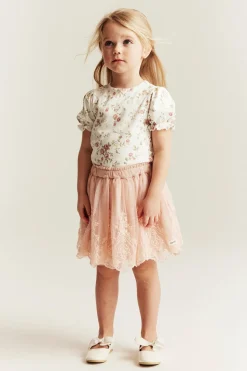 Blomstrete topp med puffermer