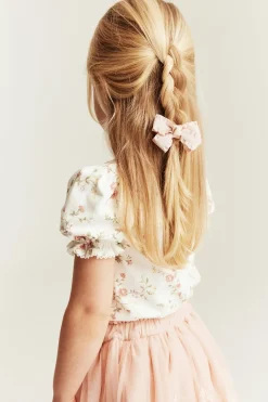 Blomstrete topp med puffermer