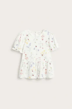 Blomstret peplumtopp