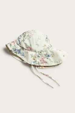 Blomstret solhatt med UV-beskyttelse
