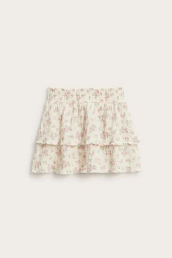 Blomstret volangskjørt