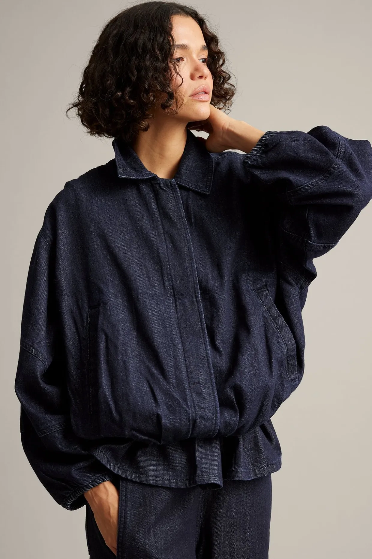 Blouson-jakke i denim