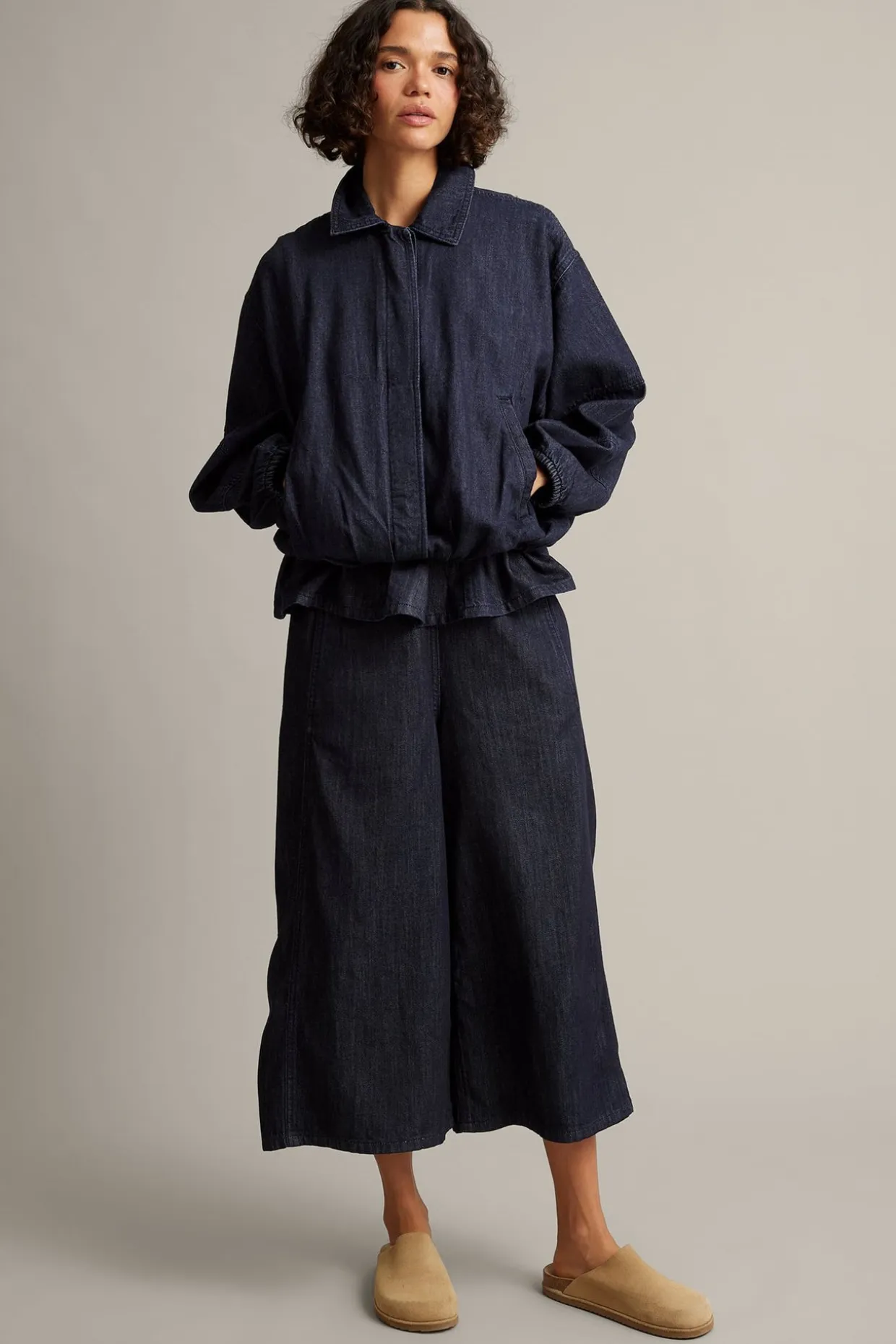 Blouson-jakke i denim