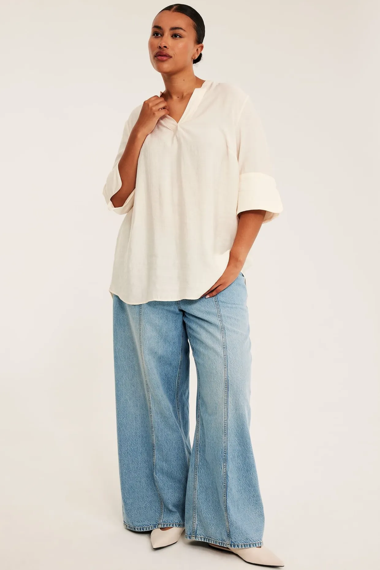 Bluse i modalblanding