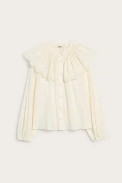 Bluse med brodert kappe