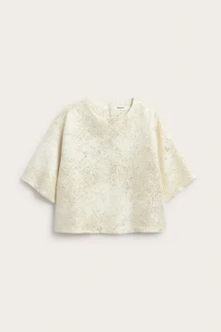Bluse med jacquardmønster
