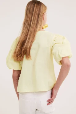 Bluse med puffermer