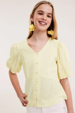 Bluse med puffermer