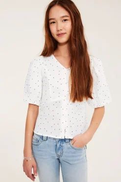 Bluse med puffermer