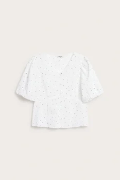 Bluse med puffermer