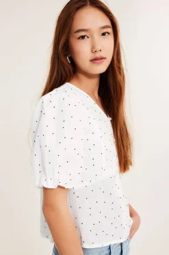 Bluse med puffermer