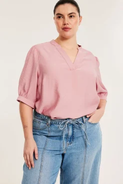 Bluse med puffermer