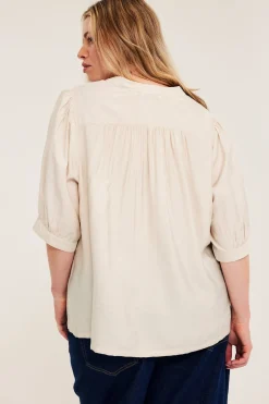 Bluse med puffermer