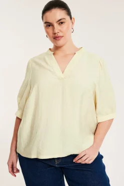 Bluse med puffermer