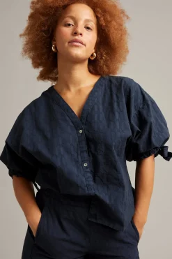 Bluse med struktur
