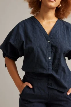 Bluse med struktur